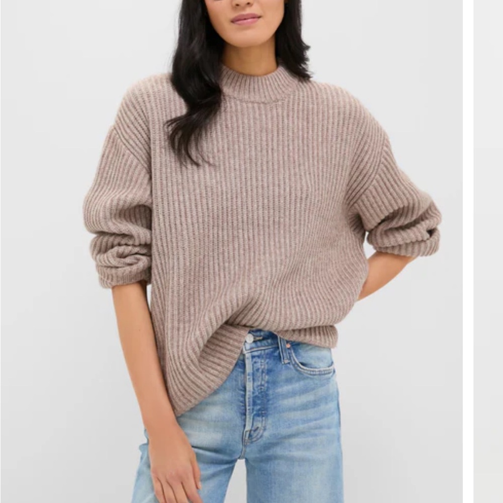 Pomander Place Taupe Ribbed Sweater